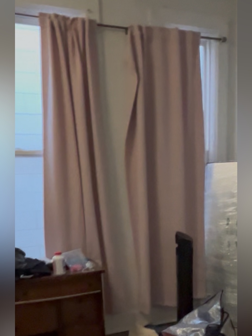 Neutral Blush Pink Blackout Curtains - Pair